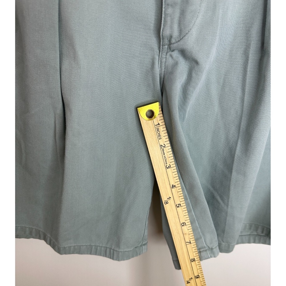 Polo Ralph Lauren Sage Green Pleated Chino Shorts Cotton Twill Relaxed - Picture 14 of 15